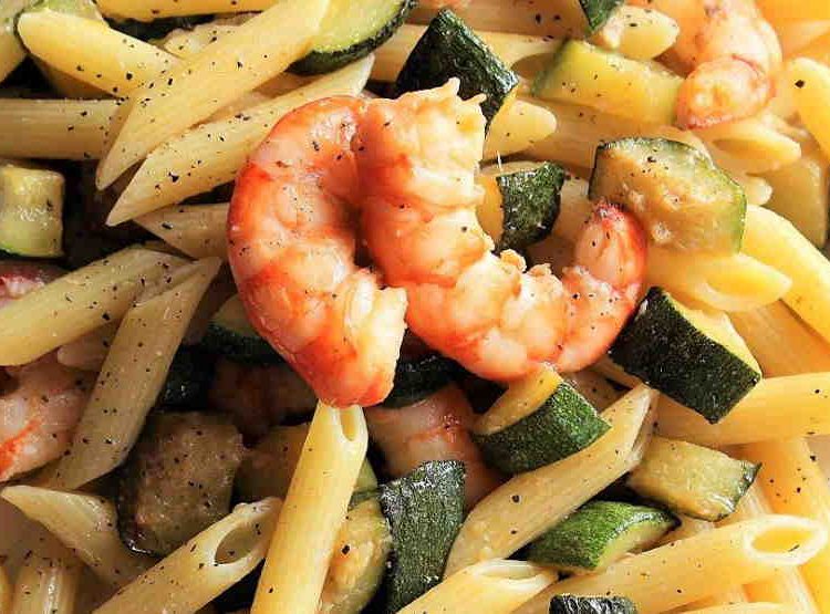 zucchine e gamberetti