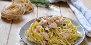 spaghetti al salmone