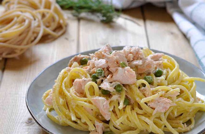 spaghetti al salmone