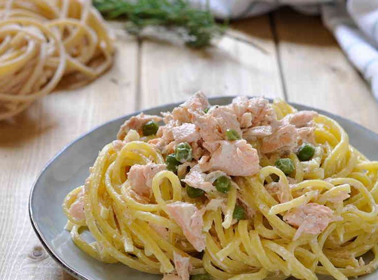 spaghetti al salmone
